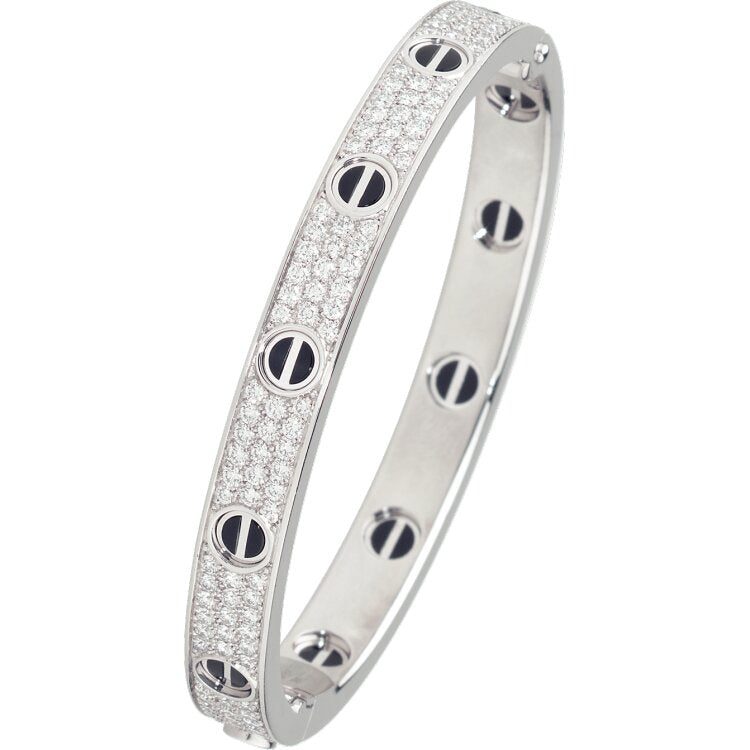 💝 Pulsera LOVE empedrada en 3 líneas