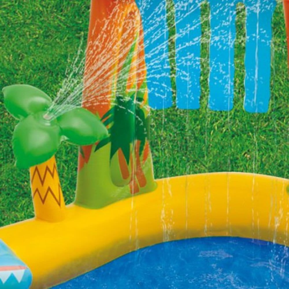 (🔥 HOT SALE! AHORA -30% DE DESCUENTO) 🌞Alberca inflable para niños "🦖 Dinosaurio y rampa"