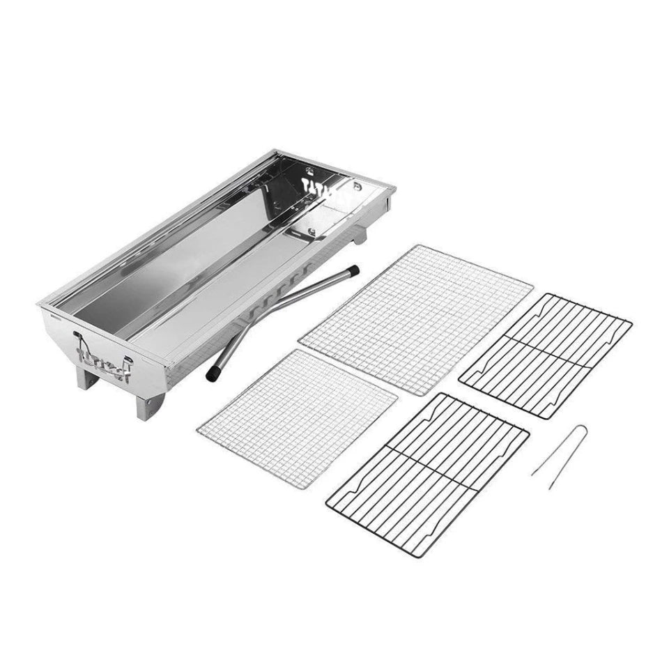 (🔥 HOT SALE! AHORA -30% DE DESCUENTO)  🔥🥩 Parrilla al carbón acero inoxidable modelo Sonora