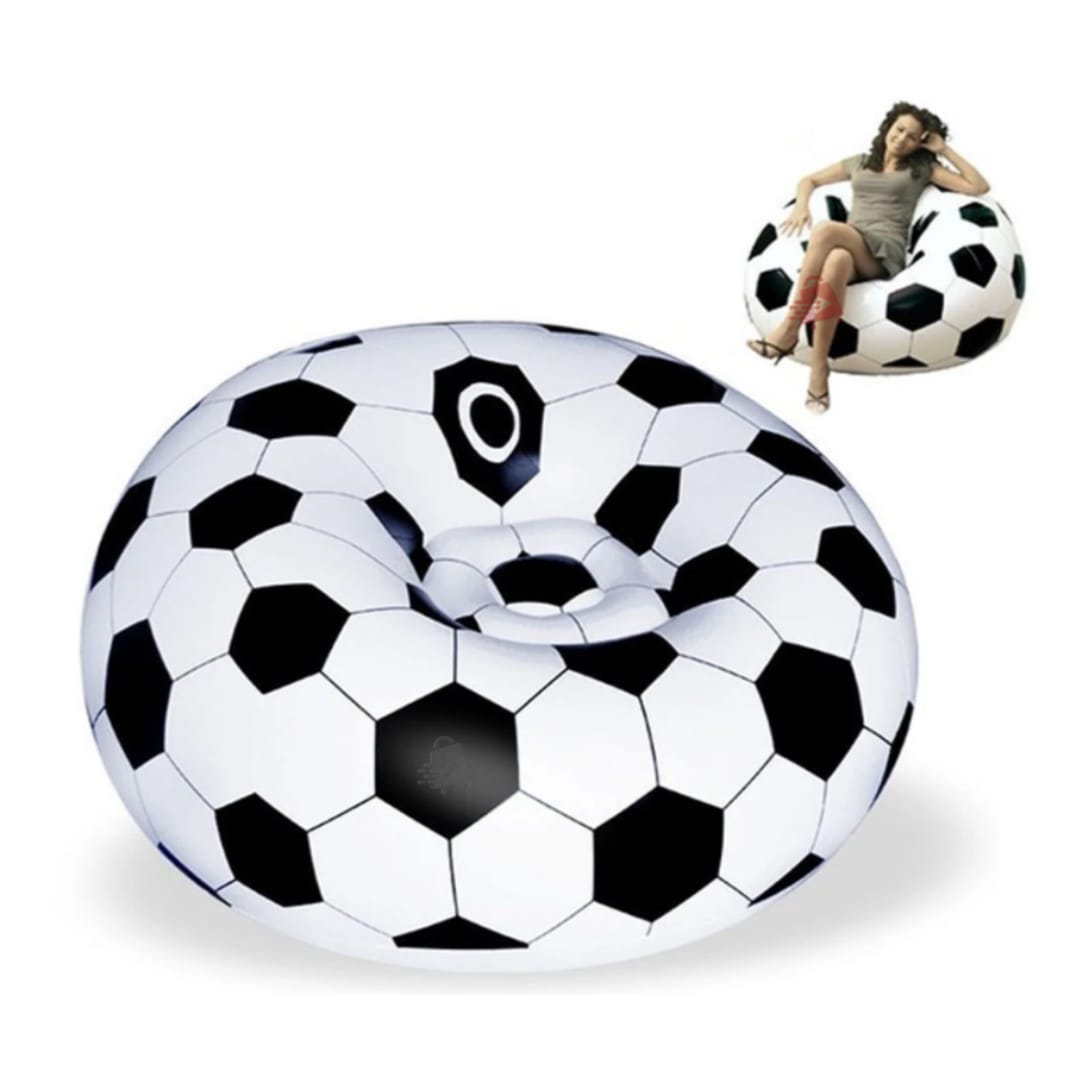 (🔥 HOT SALE! AHORA -30% DE DESCUENTO) ⚽ Sillón inflable tipo puff diseño de balón