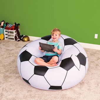 (🔥 HOT SALE! AHORA -30% DE DESCUENTO) ⚽ Sillón inflable tipo puff diseño de balón