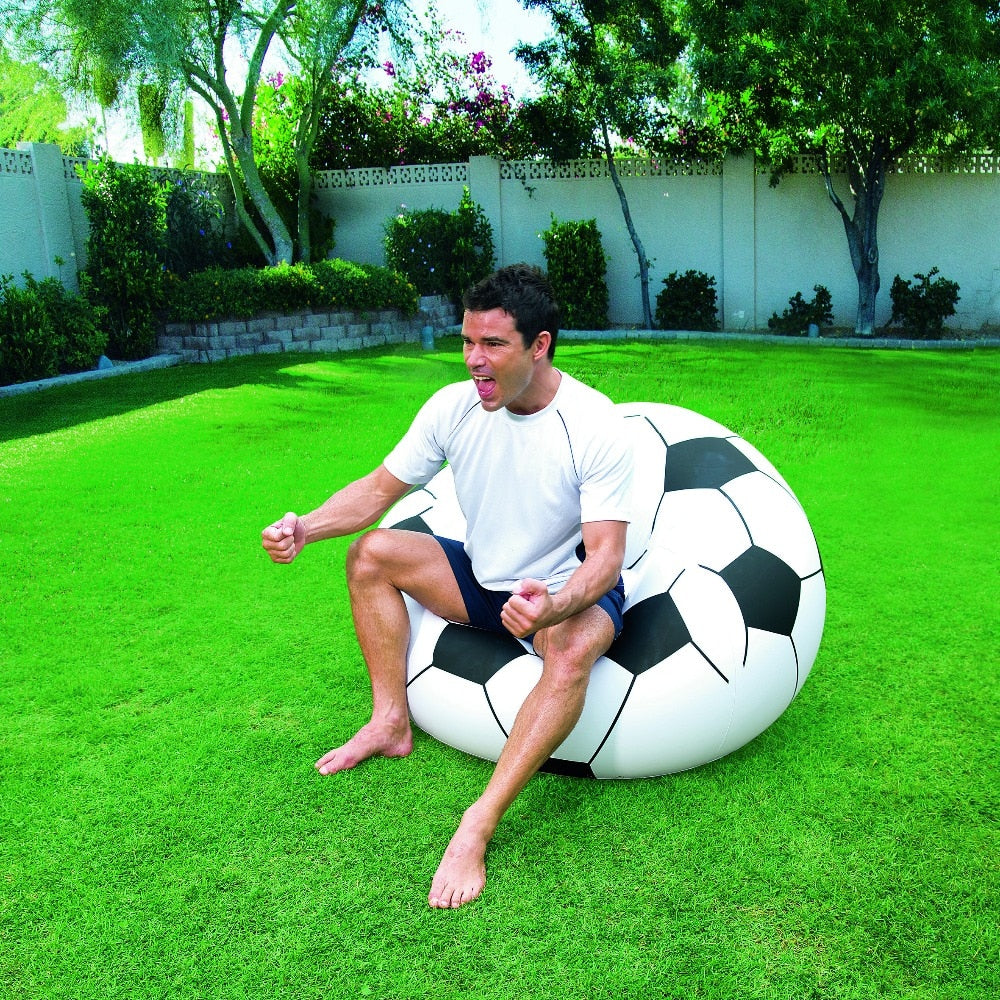 (🔥 HOT SALE! AHORA -30% DE DESCUENTO) ⚽ Sillón inflable tipo puff diseño de balón